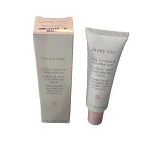 Mary Kay Full Coverage Foundation Ivory 104 365000 - Pink Cap-NOS